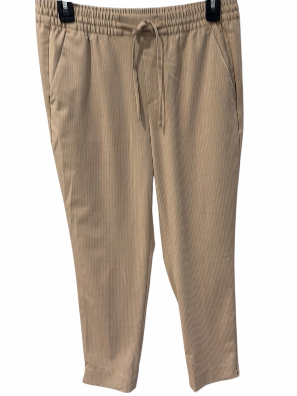 Banana Republic Hayden Tie Waist Pants Herringbone Tan Size 6 Pull-On Ankle - Picture 2 of 6